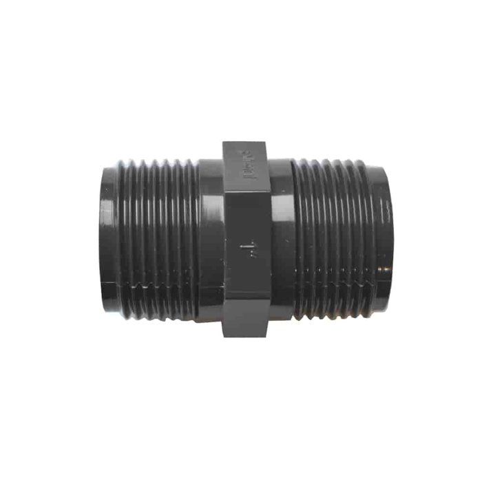 Raccord PVC, Double Mamelon 1 Pouce, Filetage Mâle