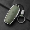Metal And Leather Car Key Case Cover For Byd Denza D9 Dm-I   N7 N8 Auto Keychain Protect Set