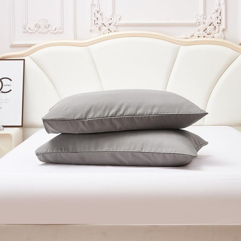 Simple Plain Sanding Pillowcase For Bed Fashion Skin-Friendly Pillow Cover For Single Double 2Pcs Home Textiles For Four Seasons