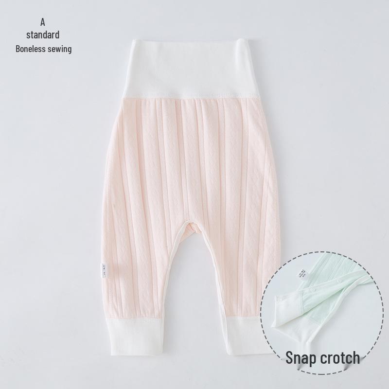 

Дитячі штани з високою посадкою та застібкою-кнопкою в зоні кроку - Захист животика для новонароджених, Ідеальні для весни та осені 66