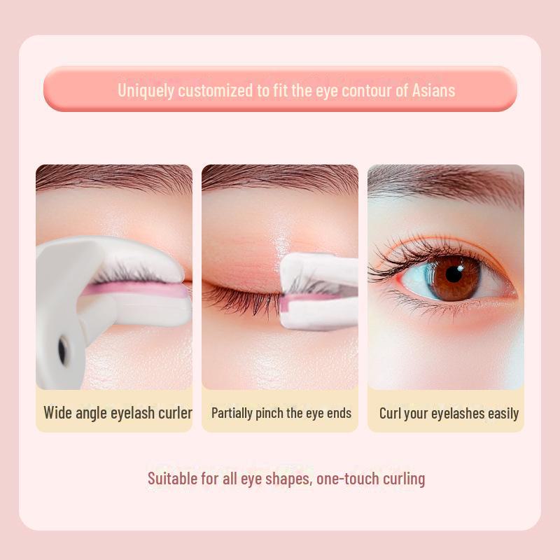 Wide Angle Portable Sunflower Eyelash Curler - Perfect for Beginners, Frame-Free Design, No Pinching