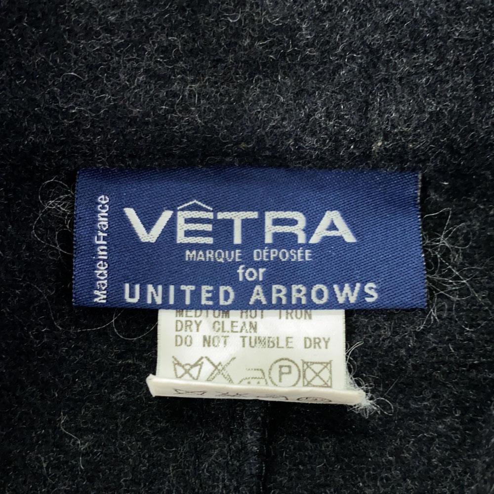 VETRA UNITED ARROWS Made In France Wool Jacket 34 Black Stand Collar Men's Used
