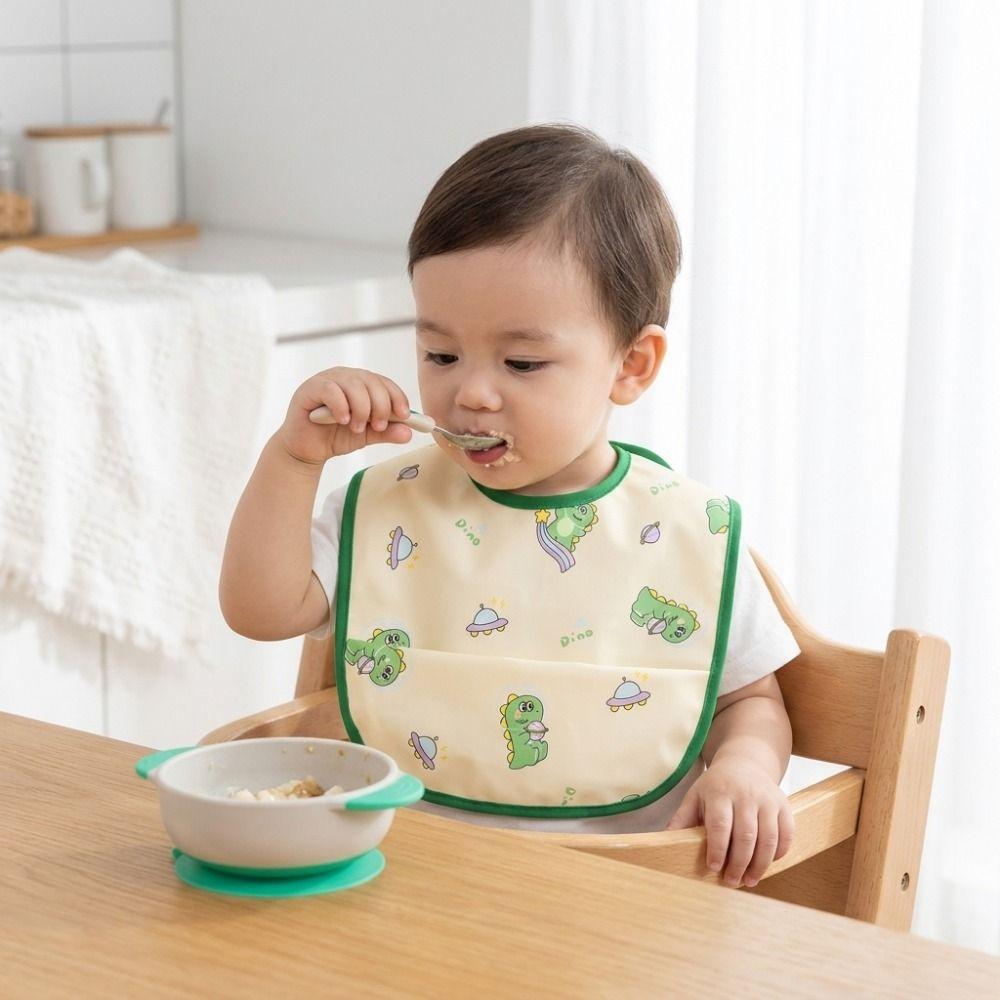 Cartoon Toddlers Feeding Apron Waterproof Baby Apron Practical Baby Feeding Bib  Baby Accessories