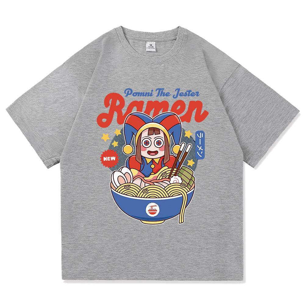 Uimitorul Circ Digital Jax Ramen Tricou Modă Bărbați Amuzant Caine Pomni Tricou Unisex Drăguț Iepure Tăiței Bumbac Tricouri