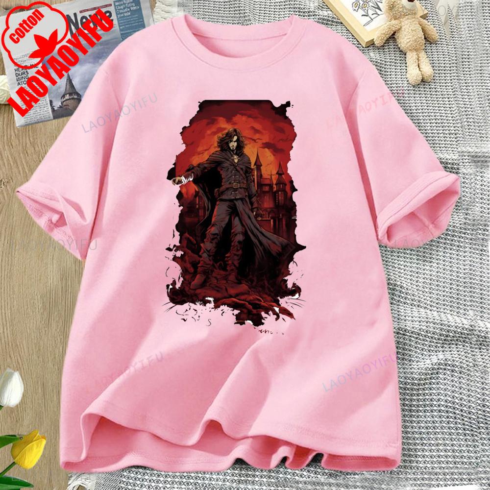 Футболка с принтом Кастлвания Алукард Топы Кастлвания Алукард Двумерные Мультяшные Одежды Любитель Аниме Футболки с Личностью S