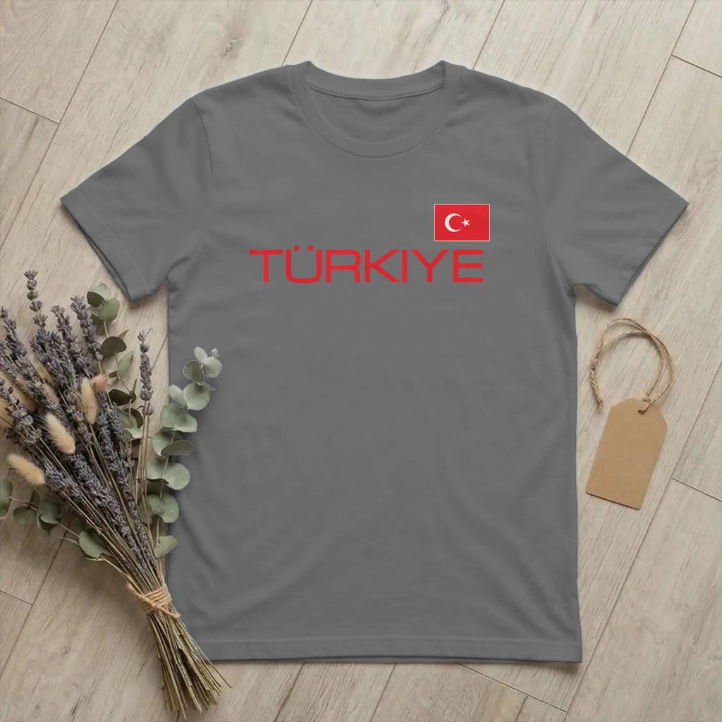 Flag of Turkey Souvenir Unisex T Shirt Turkish Patriot Cool Tees Short Sleeve Crew Neck TShirts Pure Cotton Plus Size Clothes