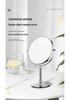 Rotatable LED Tri-Light Double-Sided Makeup Mirror for Desktops & Beauty Salons