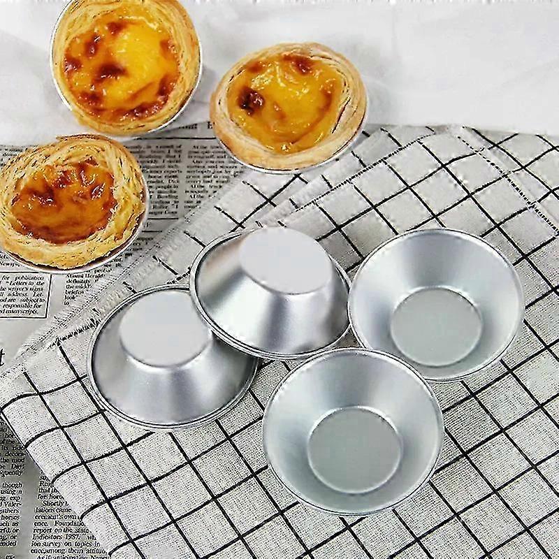 Aluminum Portuguese Style Egg Tart Cupcake Mould Fruit Cake Die Mold Small Baking Tool Pasteis De Nata Oven Bake Round