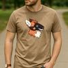 Orange Fluff Protogen Fox Flame Ear Graphic T Shirt Unisex Crew Neck Short Sleeve Fandom Fan Holiday Gift Top