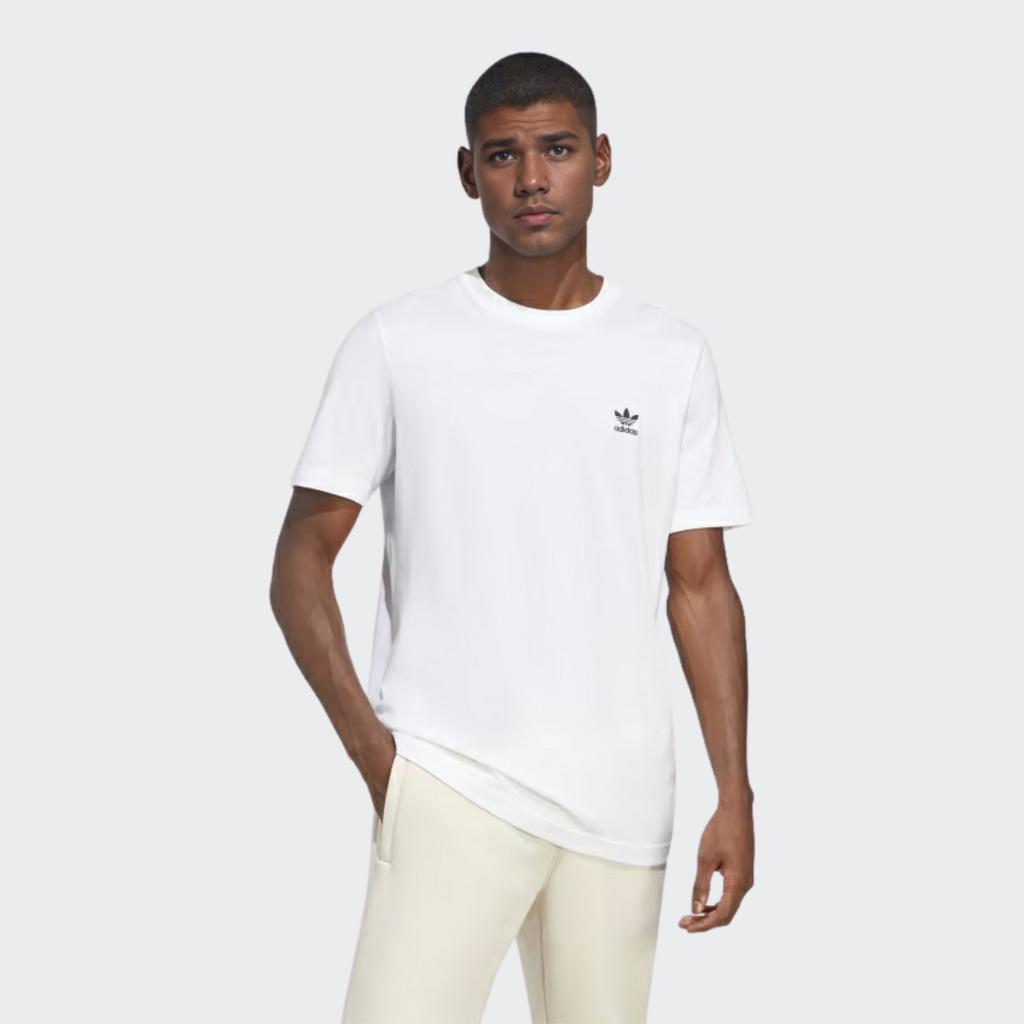 Adidas Originals Trefoil Essentials Solid Crew Neck Short Sleeve T-Shirt Men Tops White IA4872