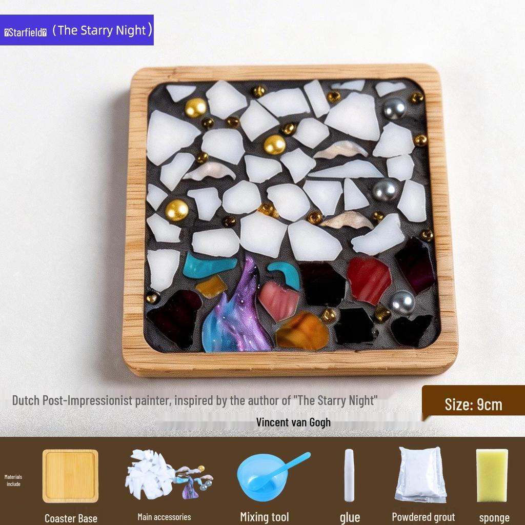 DIY Mosaic Coaster Craft Kit for Kids - Patchwork Creative Art