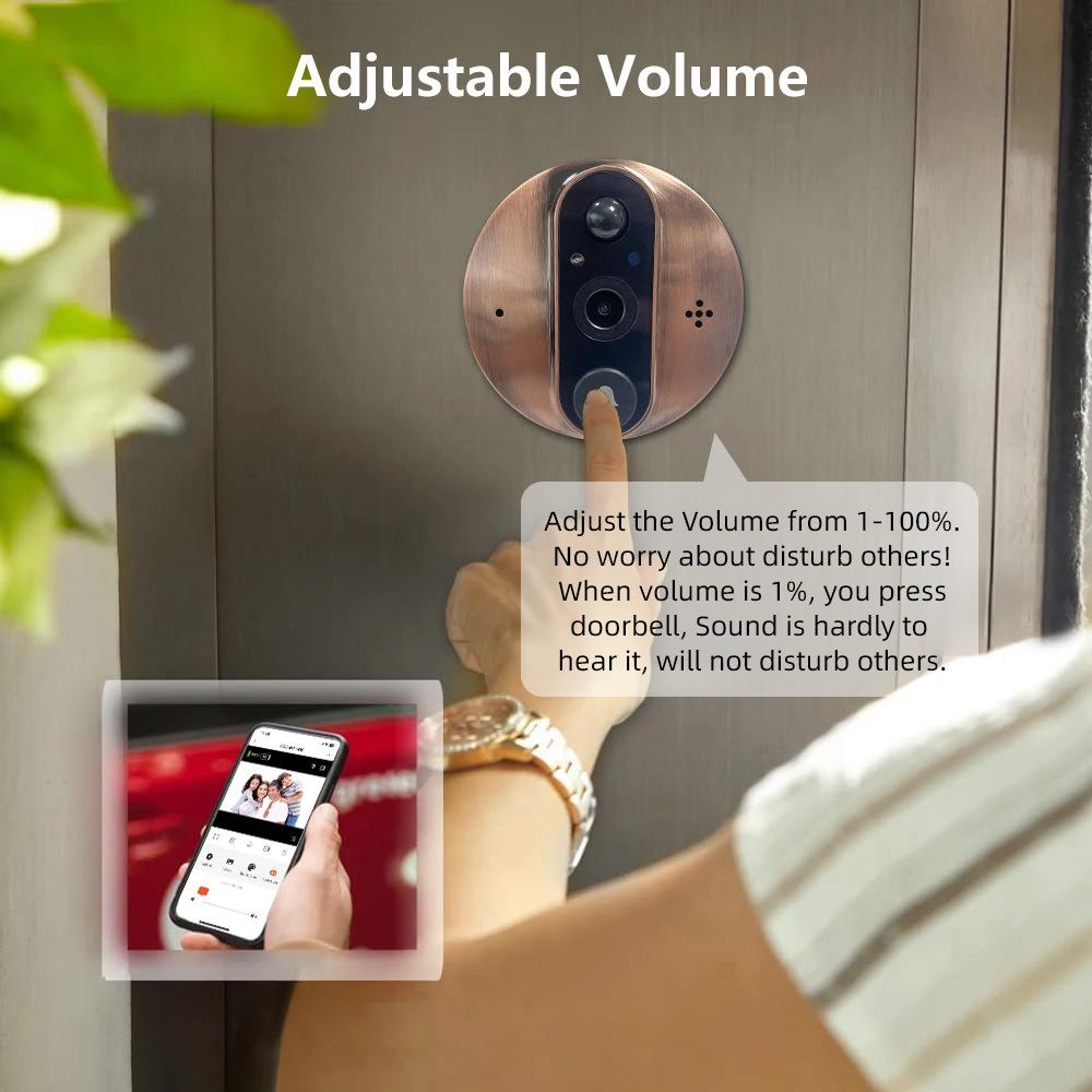 TUYA Graffiti 3MP Smart WiFi Doorbell Camera with Alexa/Google Support