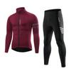 Cycling Sets WOSAWE Mens Winter Thermal Jacket Pants Gel Padded