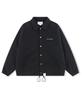 Yeseyesee gefütterte Stout Coach Jacke Schwarz
