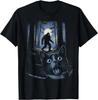 Funny Surprised Scared Cat Selfie With Bigfoot Sasquatch T-Shirt