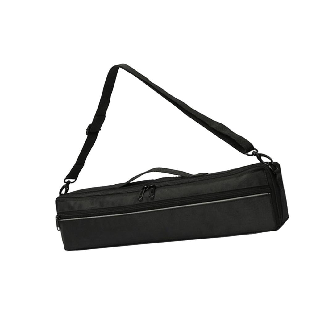 Durable Canvas 17 Holes Flute Bag Accessories Large Capacity Plush Interior Carrying Case for Everyday Use