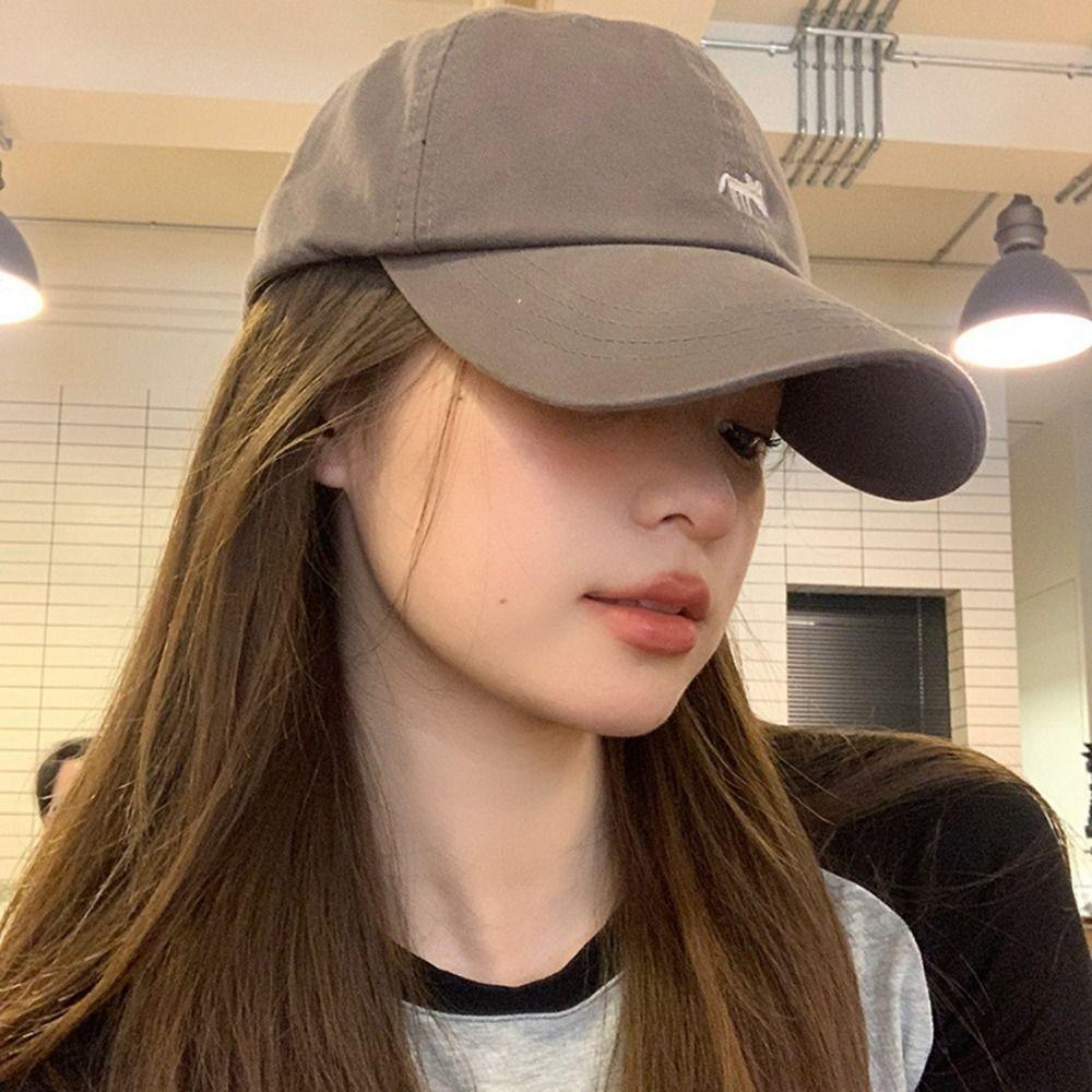 Embroidered Embroidery Baseball Cap Peaked Cap Sun Hat Versatile Canvas Baseball Hat  Sports