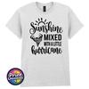 Sassy Slogan TShirt Sunshine Mixed with A Little Hurricane Tee Fun Novelty Gift