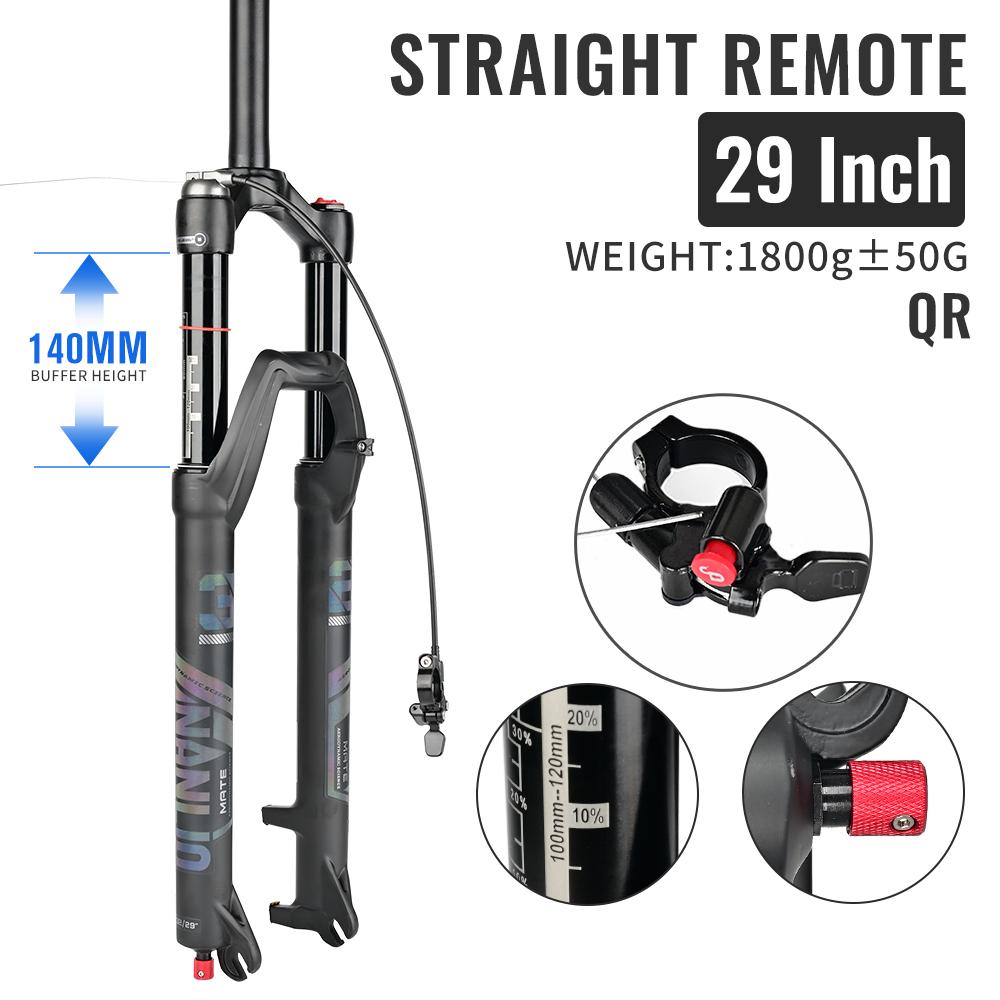Nanlio MTB Air Suspension Fork 26 27.5 29 Inch 140mm Travel Damping Rebound Adjust Lightweight Bike Front Fork