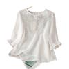 2026 Artistic Summer Embroidered Top: Soft, Breathable, Loose Fit with Ruffle Cuffs