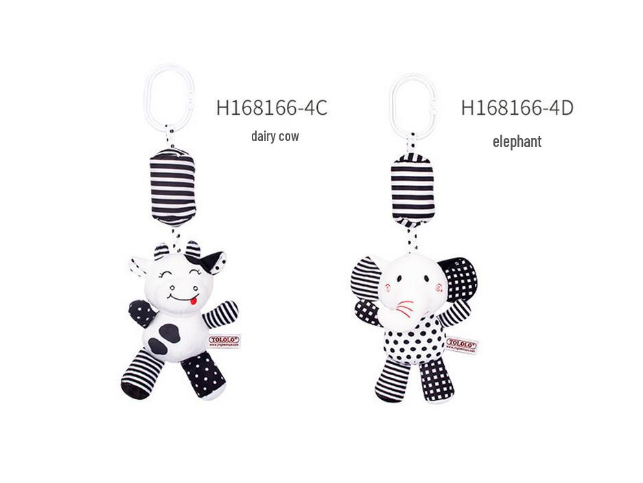 TOLOLO Baby Cartoon Animal Black & White Crib Mobile Toy