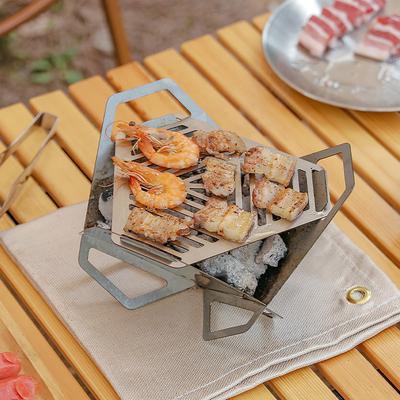 Stainless Steel Outdoor Camp BBQ Grill Multifunction Barbecue Foldable Rack Camping Picnic Campfire Cooking Stoves Heating Stove