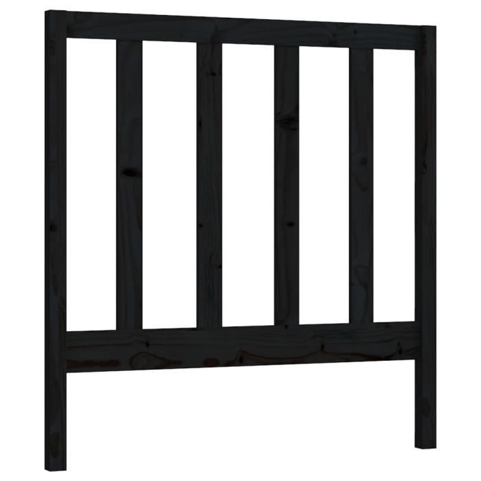 VidaXL Headboard Black 96x4x100 Cm Solid Pine Wood 817674