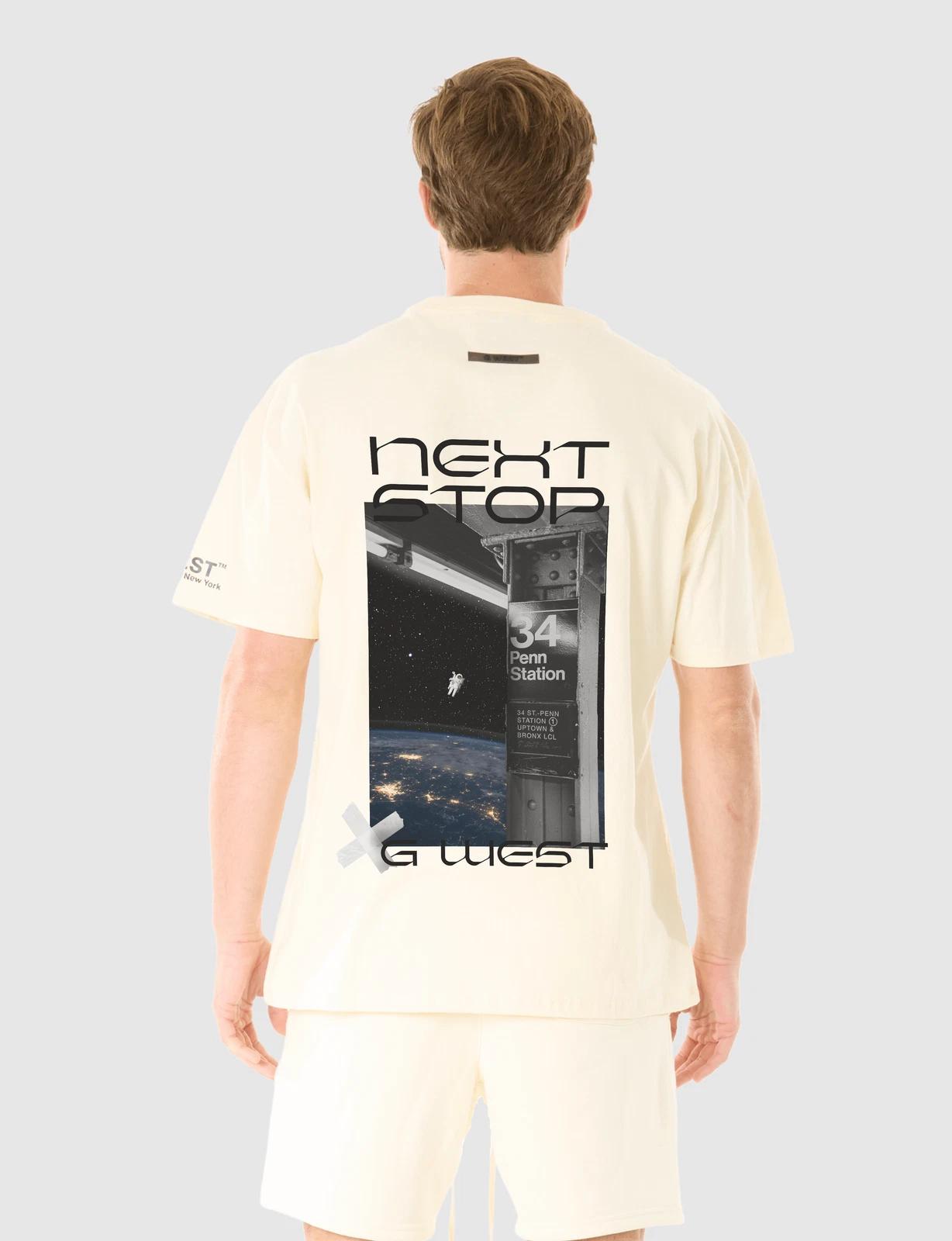 G WEST PENN STATION T-SHIRT - CLOUD CREAM S