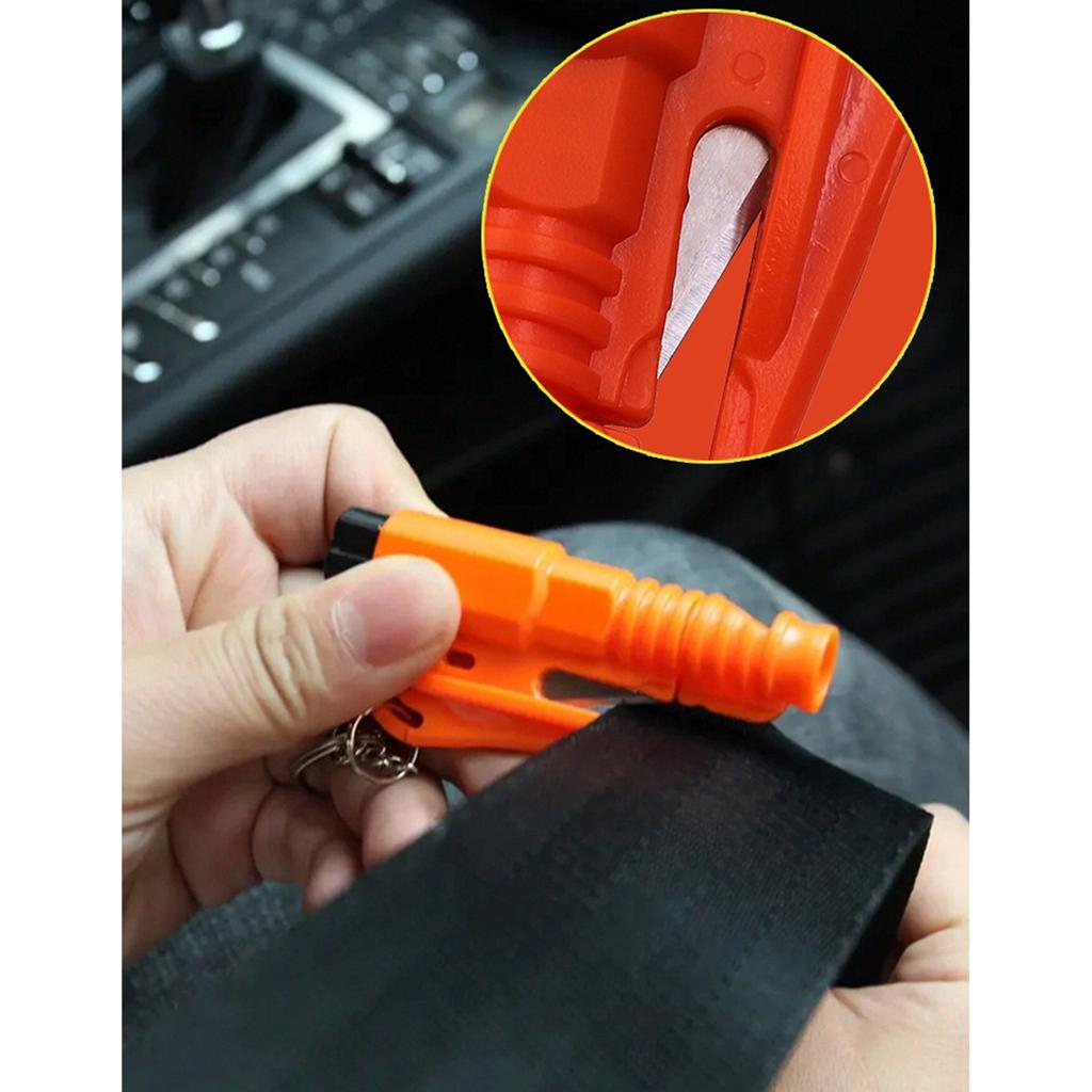 Window Breaker Tool Keychain, Multifunctional Glass Breaker, Cutter And Whistle, Emergency Keychain Car Escape Tool For All Cars, Car Accessor