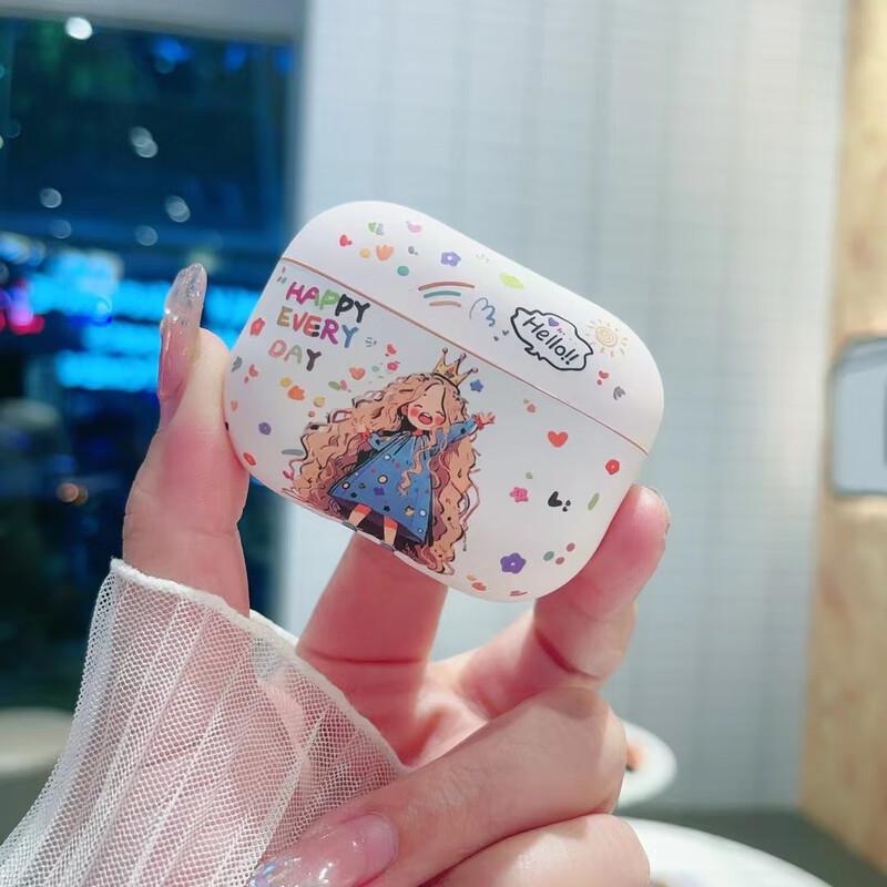 Curly Hair Princess Cute Cartoon AirPods 3 Case
