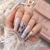 Leopardenmuster Nagelfolien Streifenmuster Nageltattoos Mode Nageltattoos Aufkleber Nageldekoration