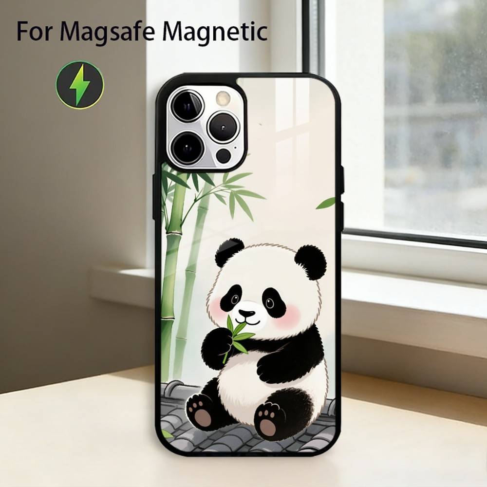 Cute F-Fubao Animal P-Panda Phone Case For iPhone17,16,15,14,13,12,11 Plus,Pro Magnetic with Magsafe Wireless Charging