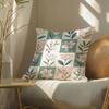 Butterfly, Bird And Flower Print Pillow Case Double-Sided Plush Sofa Cushion Covers Organic Breathable Invisible Zipper