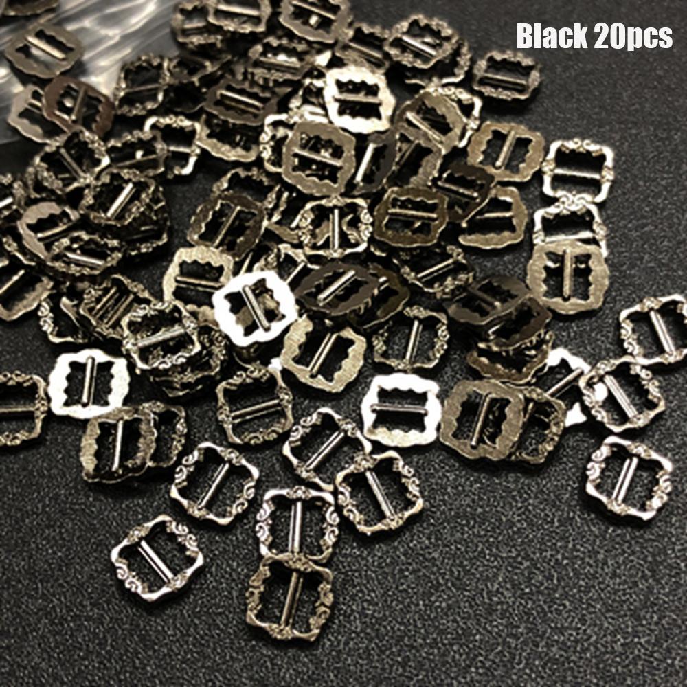 

20/40Pcs Small Ultra-Small Tri-Glide Pattern Belt Buckle Doll Bags Buckles Diy Doll Buttons Shoes Clothes Craft Accessories 6*6Mm