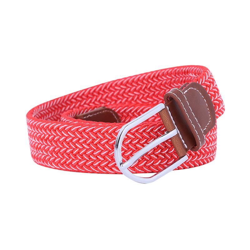 Handwoven Cross-Border Fashion Belt with Pin Buckle – Versatile Twill Men's & Women's Wide Elastic Waist Belt