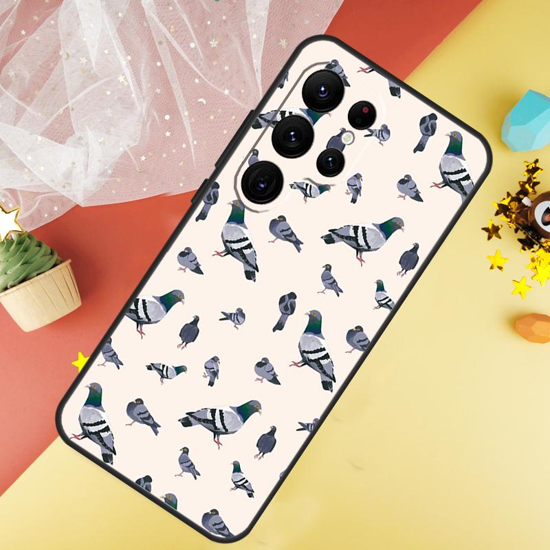 Pigeons Collage Phone Case For Samsung Galaxy S26 S25 Ultra S23 S21 S20 S22 S24 FE S10 Plus Cover Coque