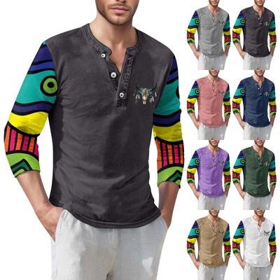 Men'S T-Shirt Street Casual Fashion Long Sleeved Top