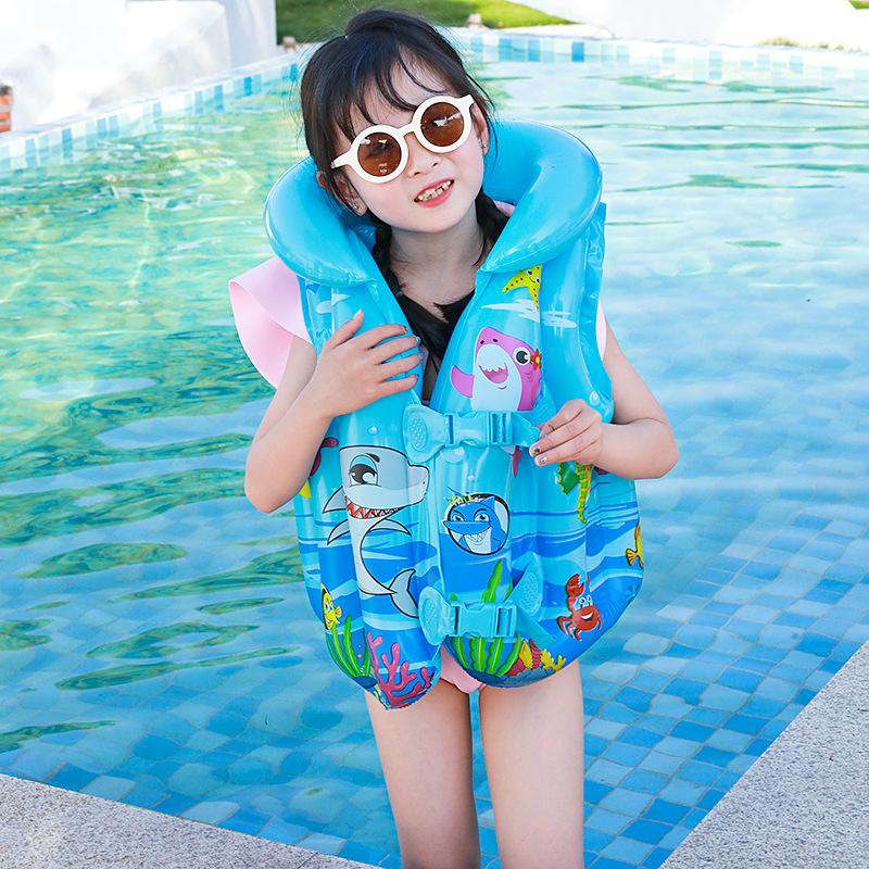 1-5PCS Inflatable Life Vest for Kids Swimming Floatie Toddler PVC Buoyancy Vest Children‘s Swim Jacket for Pool Beach Safety