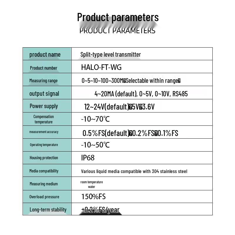 YIXI Stainless Steel Immersible Digital Liquid Level Transmitter