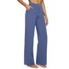 Lässige High Waist Straight Leg Hosen Lockere Tasche Yogahosen Damen Entspannte Passform Sporthosen