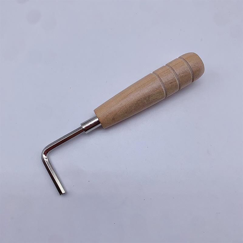 Acoustic Acoustic Guitar Adjustment Wrench Neck Curvature Tuning Tool Metal Hexagon Wooden Wrench 4MM Universal