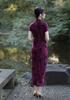 Guofeng 2026 Velvet Qipao: Plus Size Long Style for Weddings and Banquets