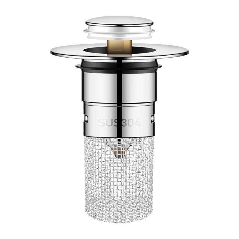 Universal Anti-Clog Leakproof Pop-Up Washbasin Drain Stopper with Odor-Proof Filter