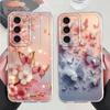 Phone Case for Samsung Galaxy S24 S25 S23 Ultra S20 FE S21 S22 Plus Note 20 Clear Soft Shell Cover Butterfly & Floral Design