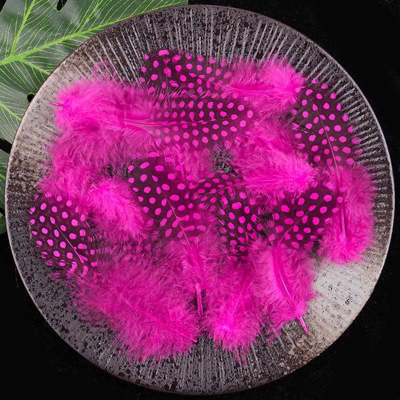 Plumes à Pois Naturelles pour Accessoires de Bâtonnet Jouet pour Chat DIY - 50 pcs.