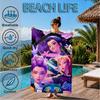 Custom Name Powerful KPop Fashion Beach Towel Microfiber Beach Towel, Lightweight and Quick-Dry, for Summer Travel, Swimming Pool Gift