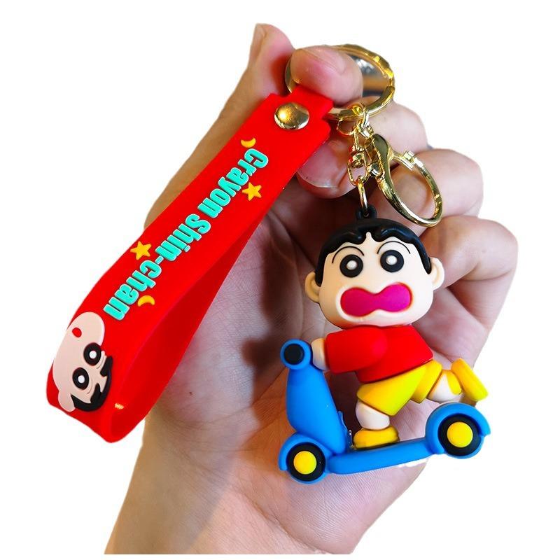 Crayon Shinchan Keychain Shinchan Key Ring Basketball Wall Sticker Cartoon Merchandise Shinchan's Daily Gift Y2k Fashion Toys