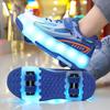 Weglooppschoenen Meisjesschaatsen Kinderen Ademende Rolschaatsen Lichtgevende Oplaadbare Schoenen Onzichtbare Dubbele Wielen Jongens Sportschoenen