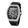 Men Wristwatch Automatic Quartz Clock Male Rhinestone Arabic Numeral Dial Watch