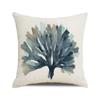 Watercolor Painting of Coral Marine Creatures Digital Printing Short Plush Pillow Covers for Car Sofa Office Cushion Cover